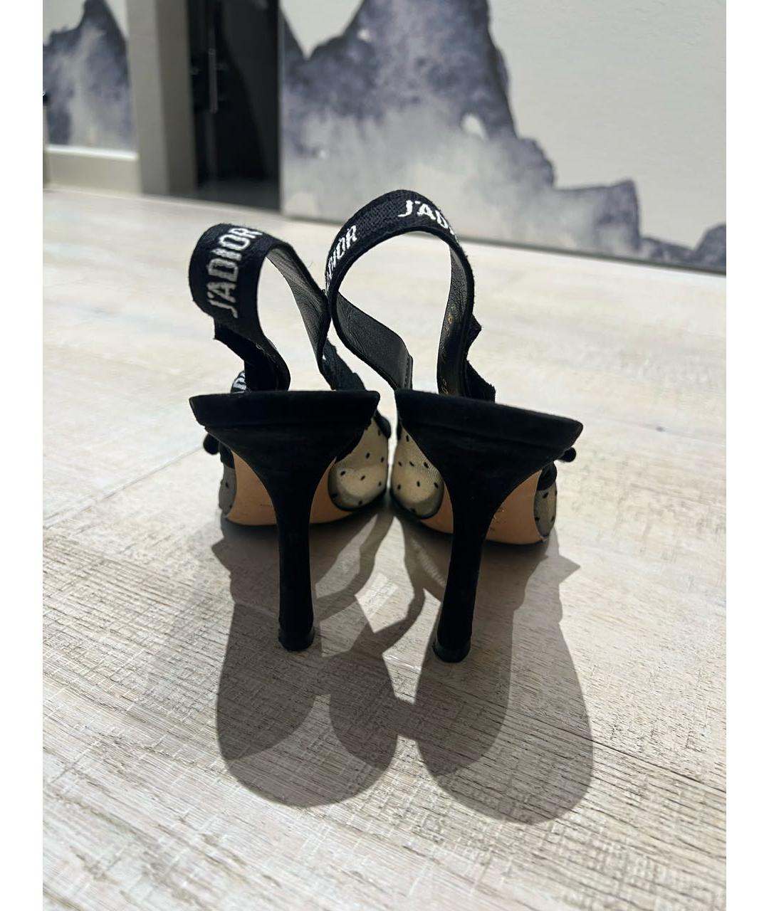 CHRISTIAN DIOR Черные текстильные туфли, фото 2