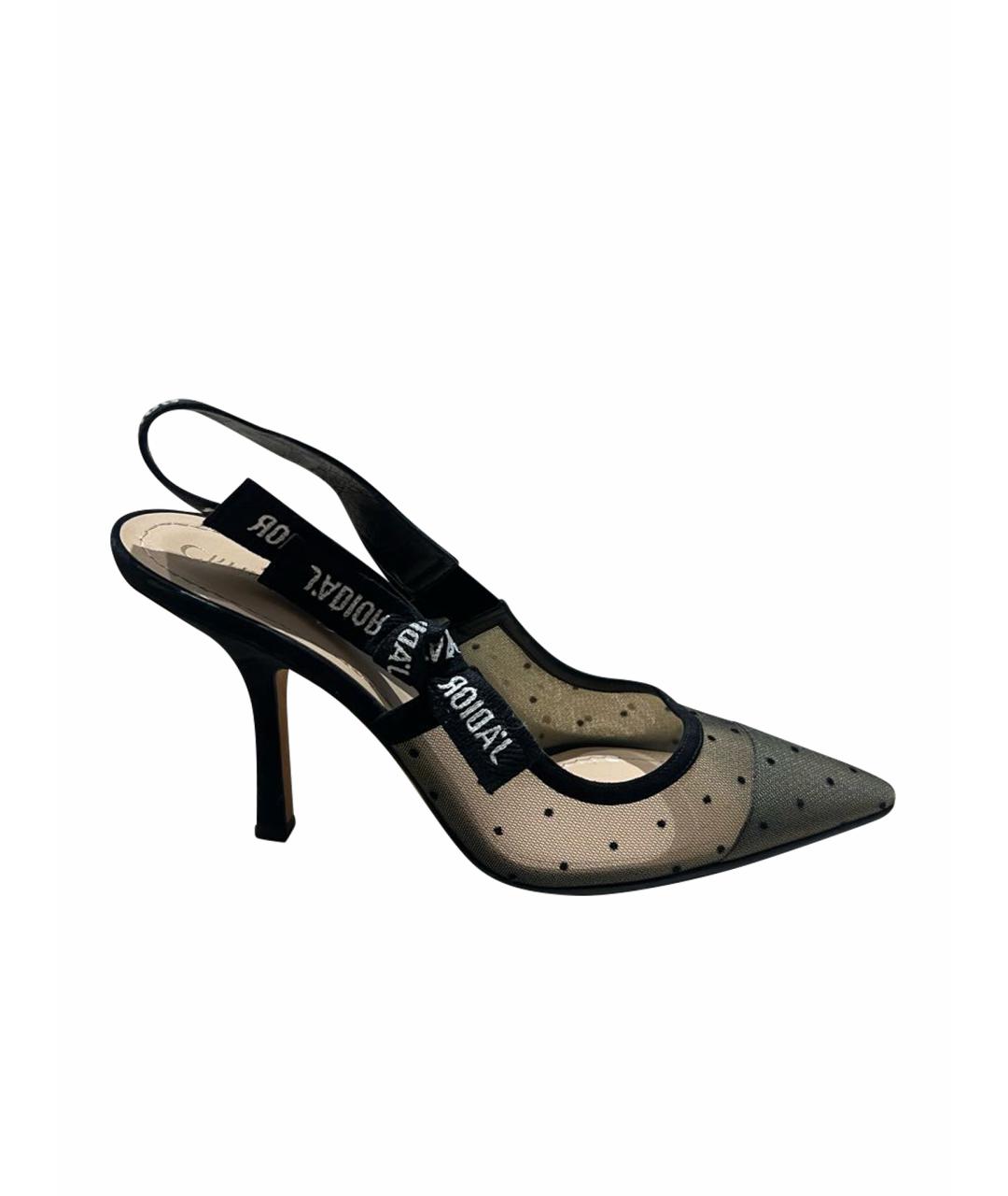 CHRISTIAN DIOR Черные текстильные туфли, фото 1