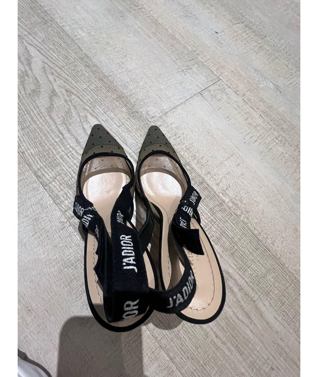 CHRISTIAN DIOR Черные текстильные туфли, фото 3