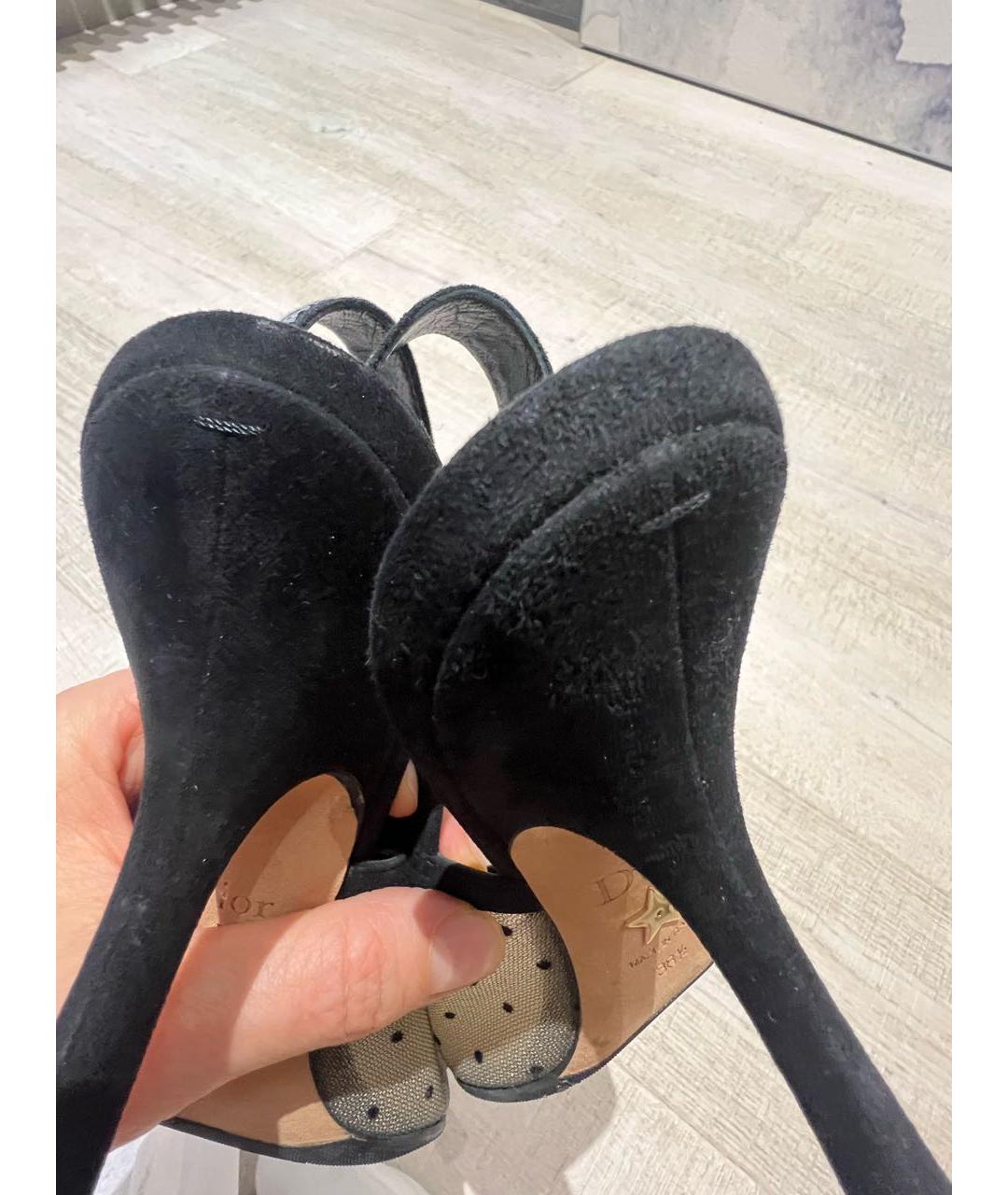 CHRISTIAN DIOR Черные текстильные туфли, фото 5