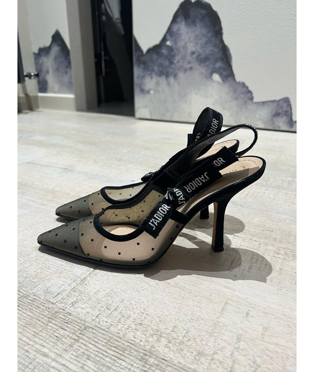 CHRISTIAN DIOR Черные текстильные туфли, фото 6