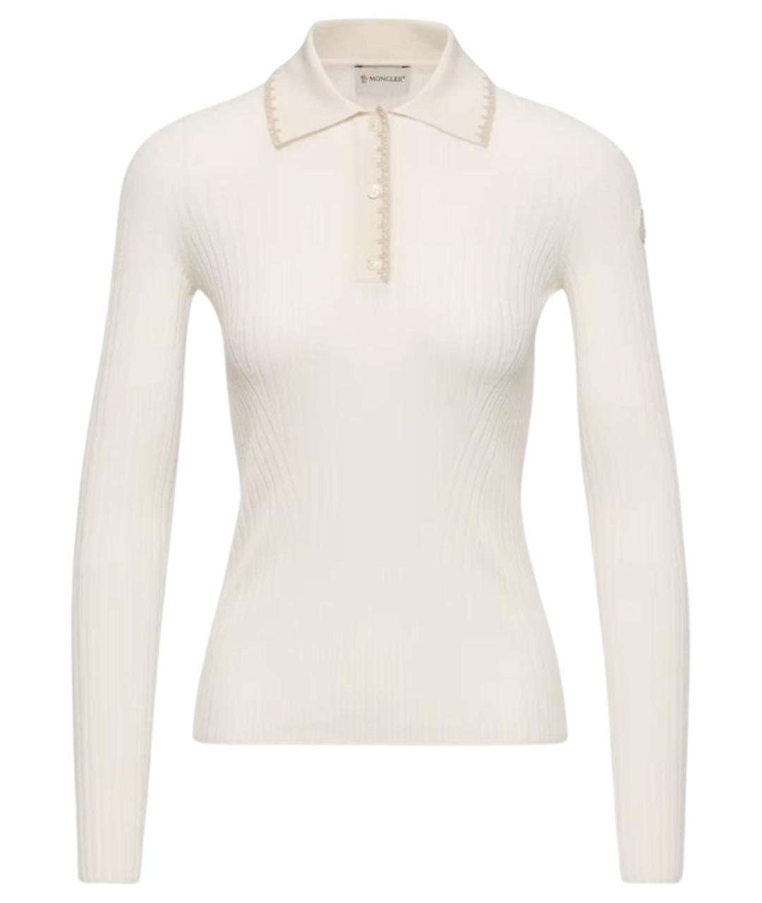 MONCLER Белый шерстяной джемпер / свитер, фото 1