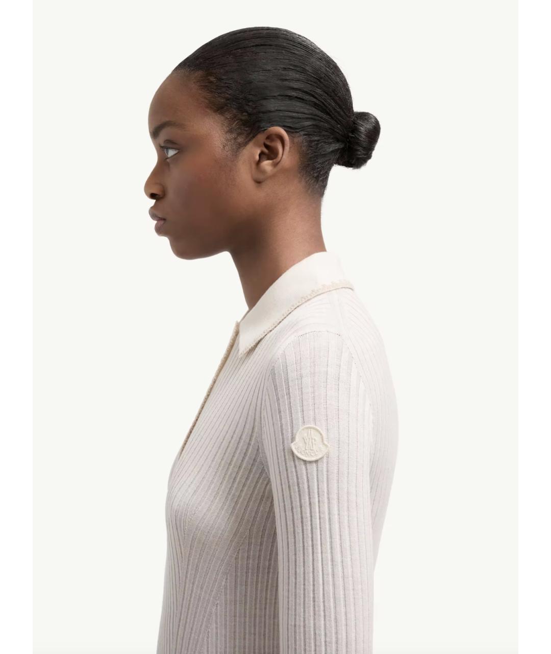 MONCLER Белый шерстяной джемпер / свитер, фото 3