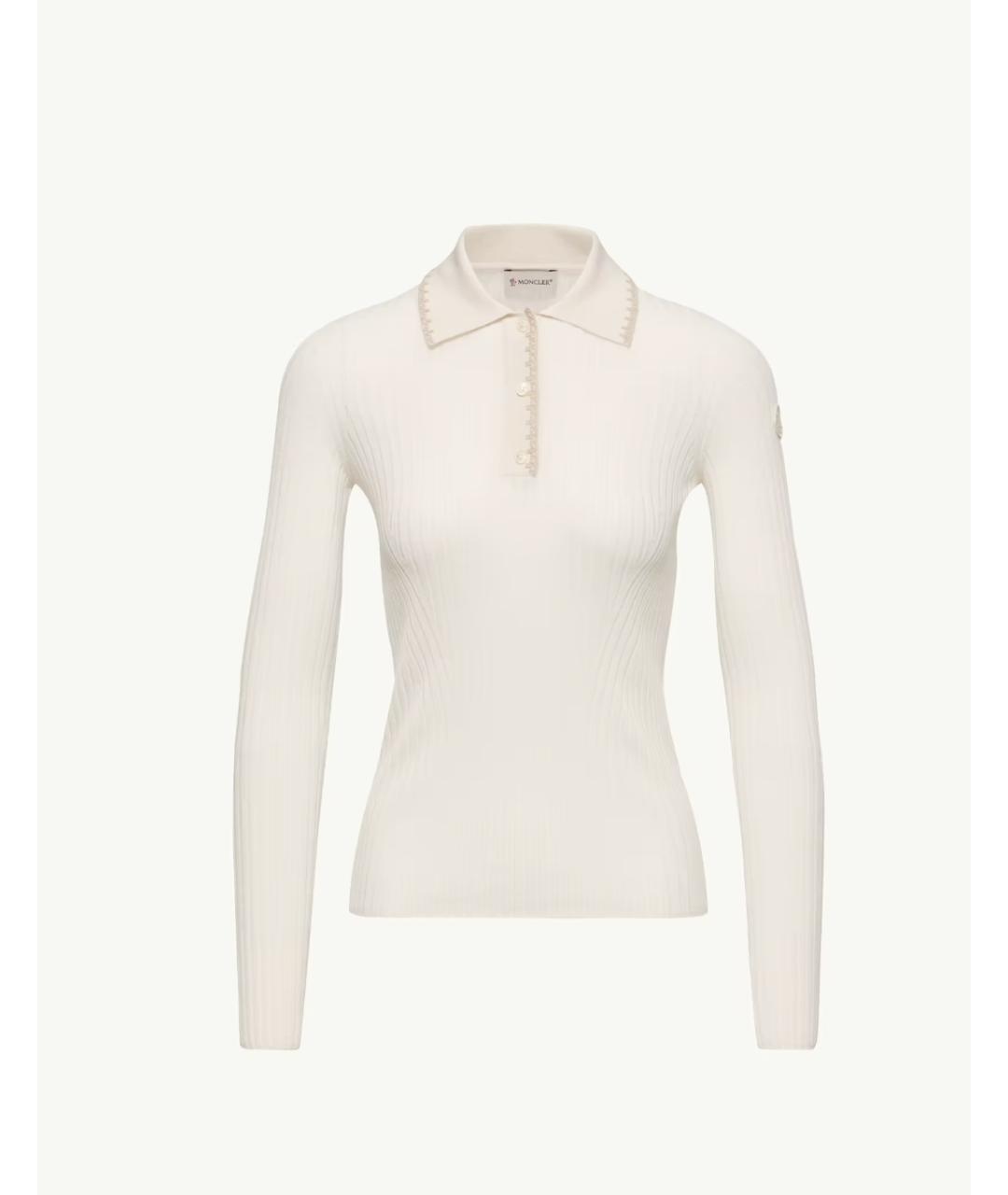 MONCLER Белый шерстяной джемпер / свитер, фото 6