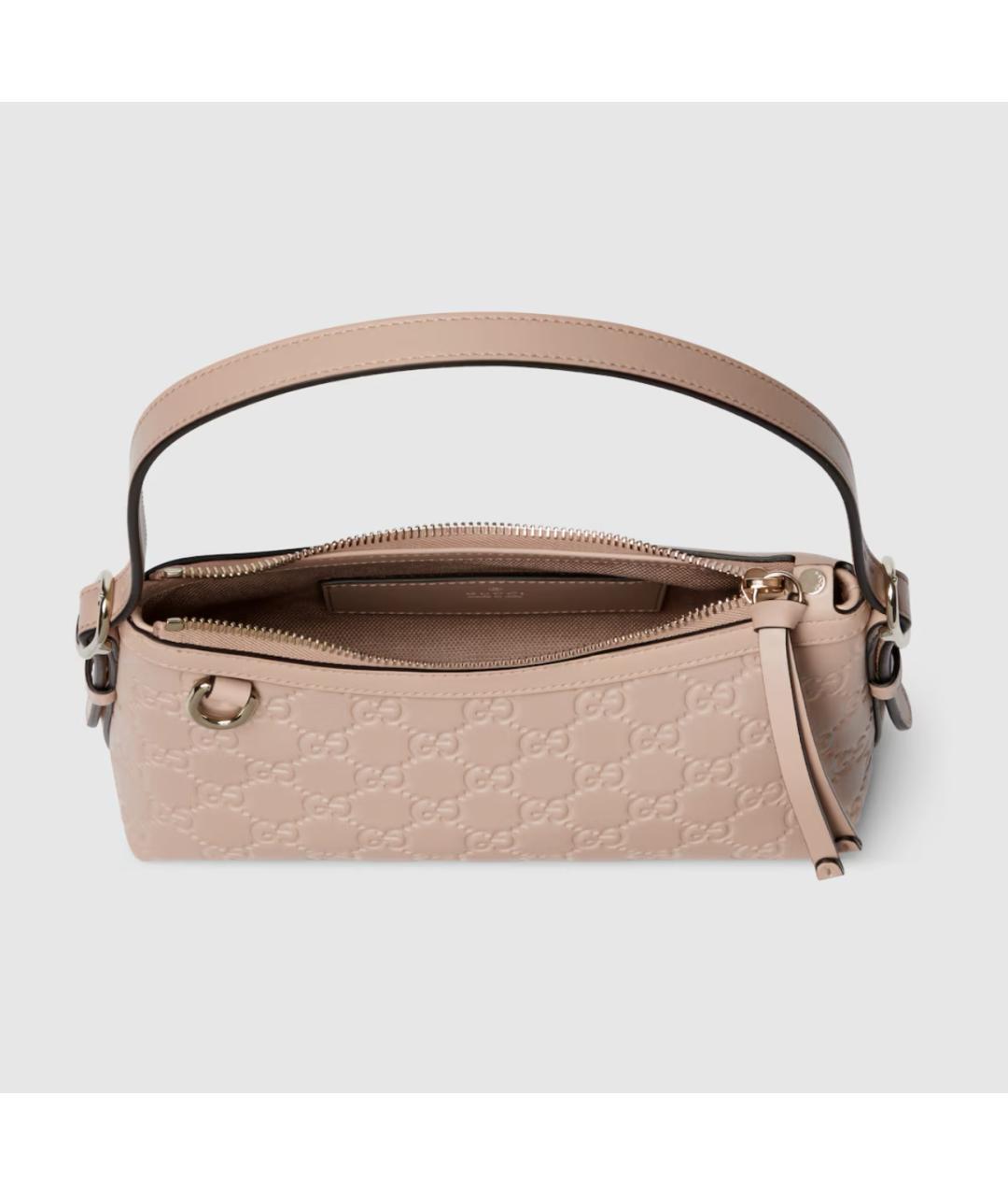 GUCCI Розовая кожаная сумка через плечо, фото 2