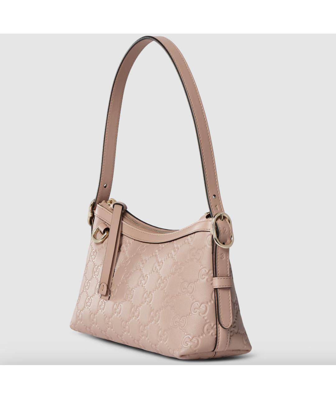 GUCCI Розовая кожаная сумка через плечо, фото 3