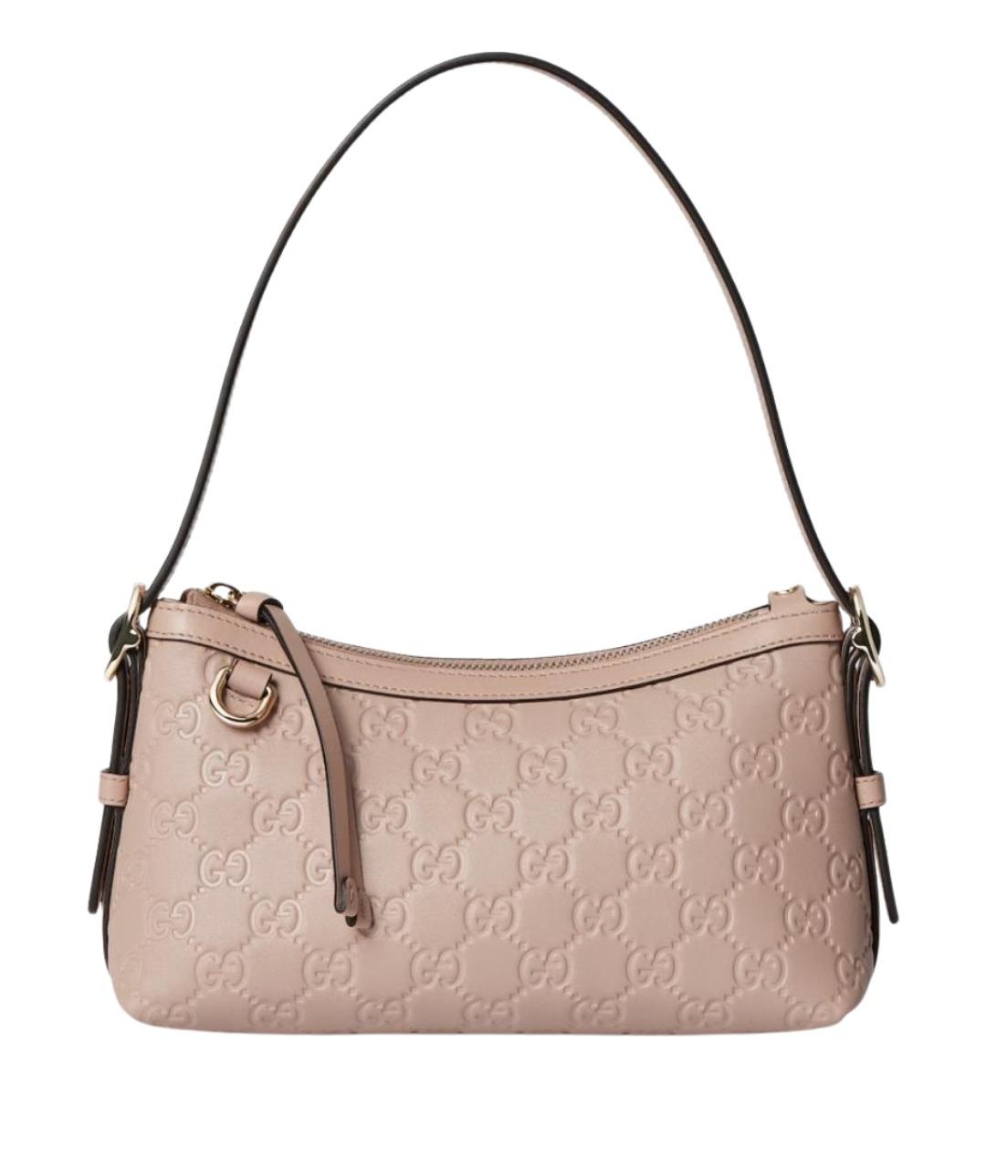 GUCCI Розовая кожаная сумка через плечо, фото 1