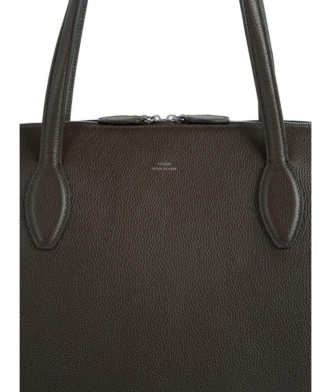 TOTEME Коричневая кожаная сумка через плечо, фото 3