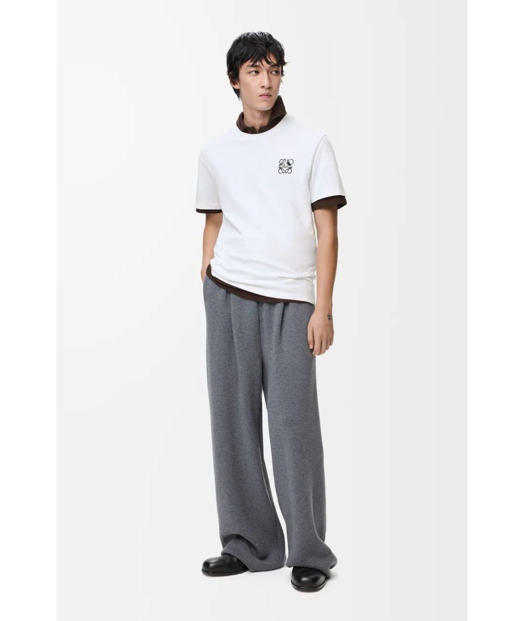 LOEWE Белая хлопковая футболка, фото 2