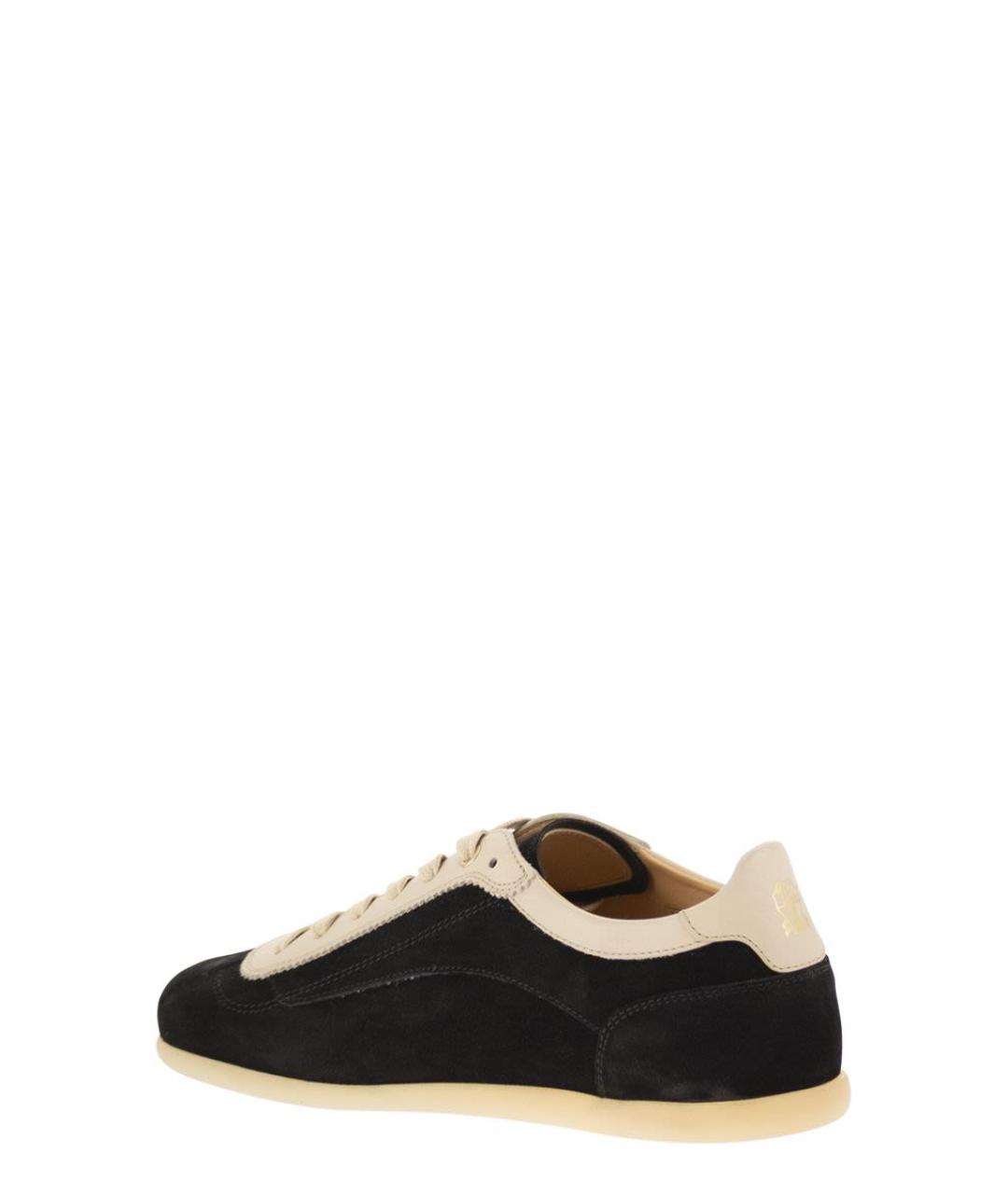 BRUNELLO CUCINELLI Черные замшевые низкие кроссовки / кеды, фото 3