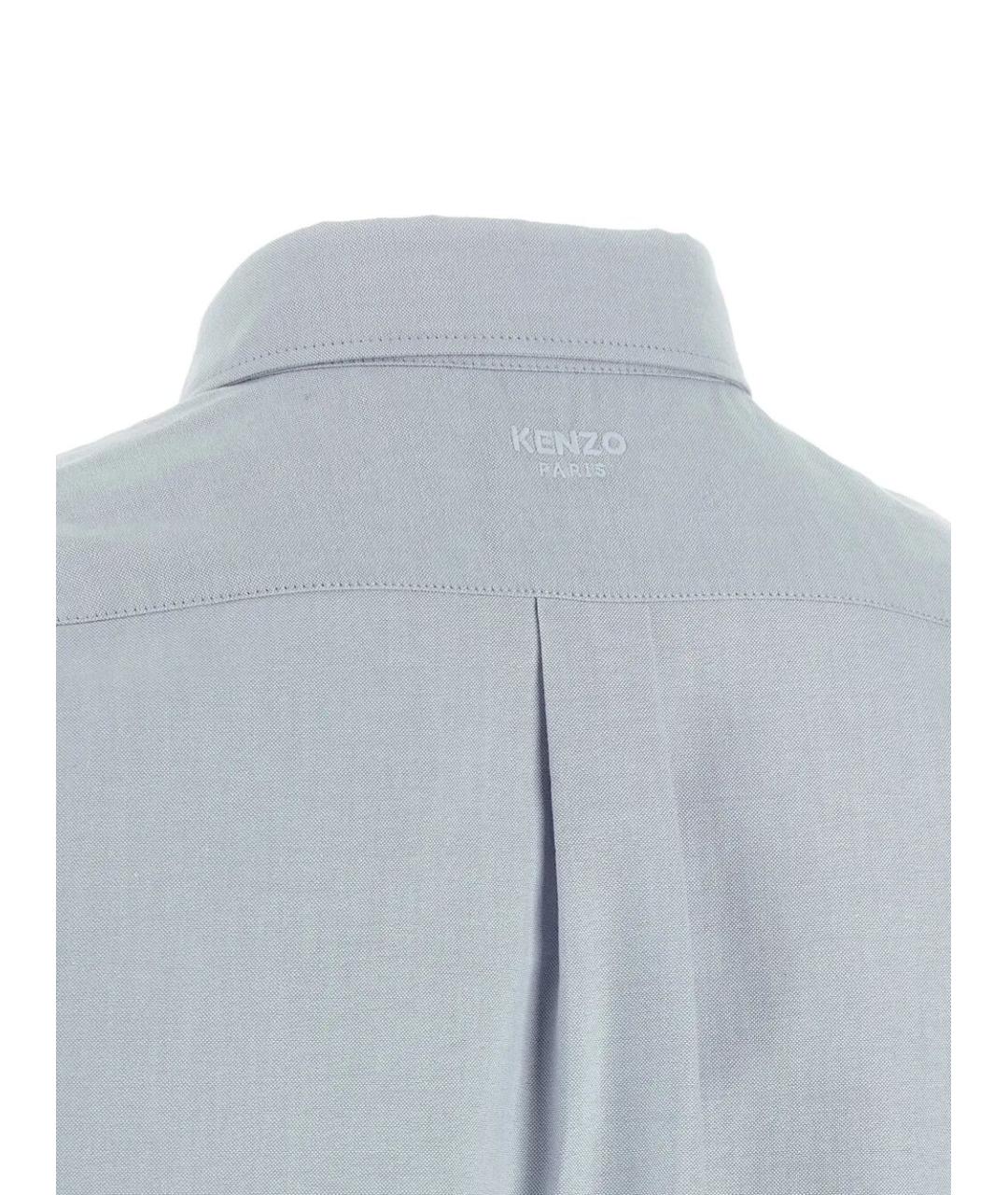 KENZO Синяя хлопковая кэжуал рубашка, фото 3