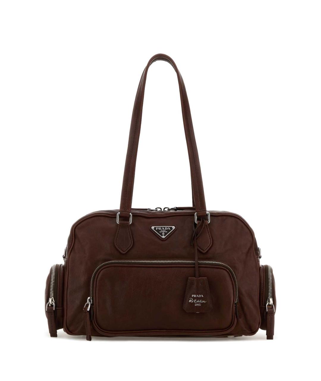 PRADA Коричневая кожаная сумка через плечо, фото 1