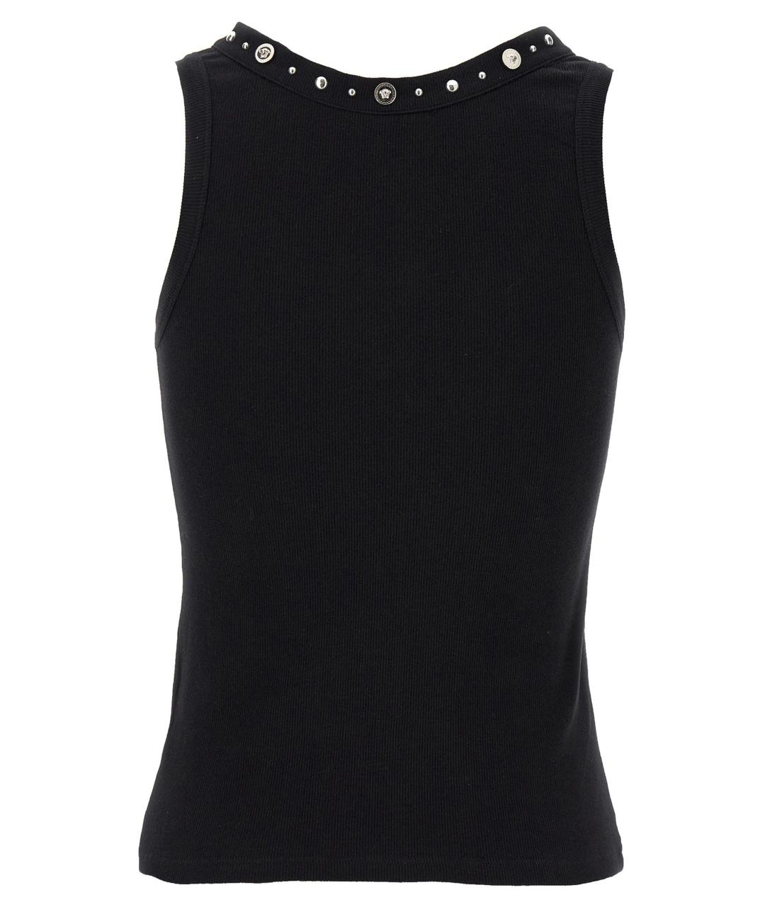 VERSACE Черная хлопковая майка, фото 2