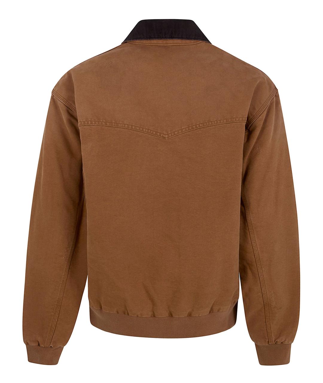 CARHARTT WIP Коричневая хлопковая куртка, фото 5