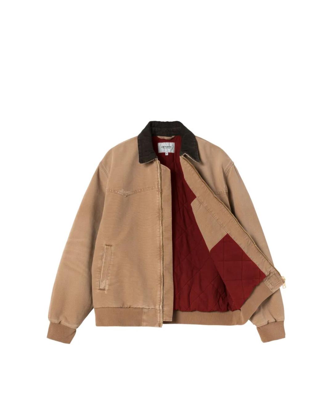 CARHARTT WIP Коричневая хлопковая куртка, фото 3