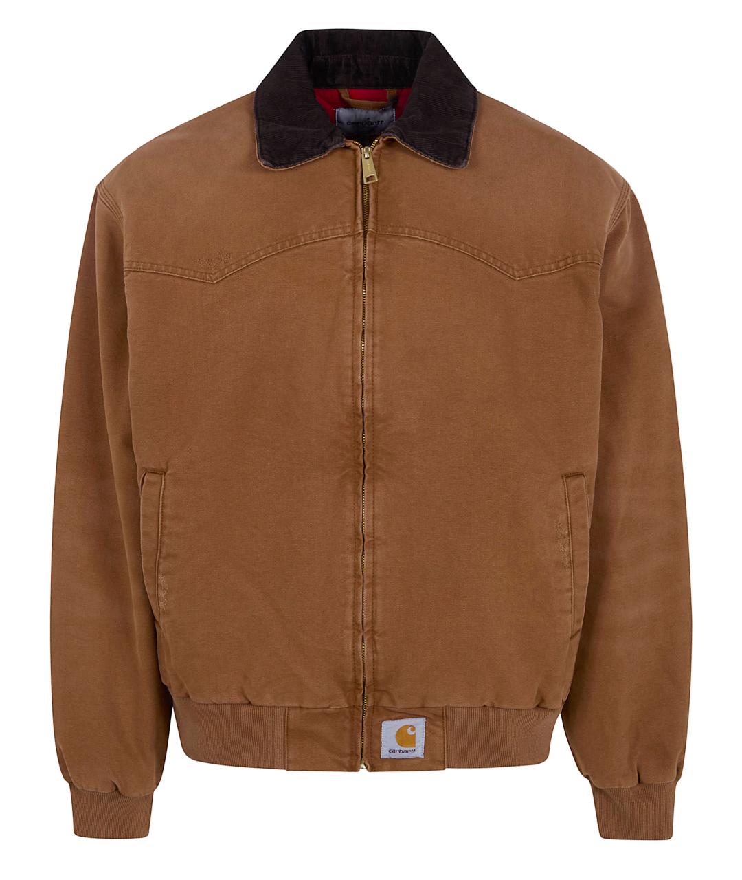 CARHARTT WIP Коричневая хлопковая куртка, фото 4