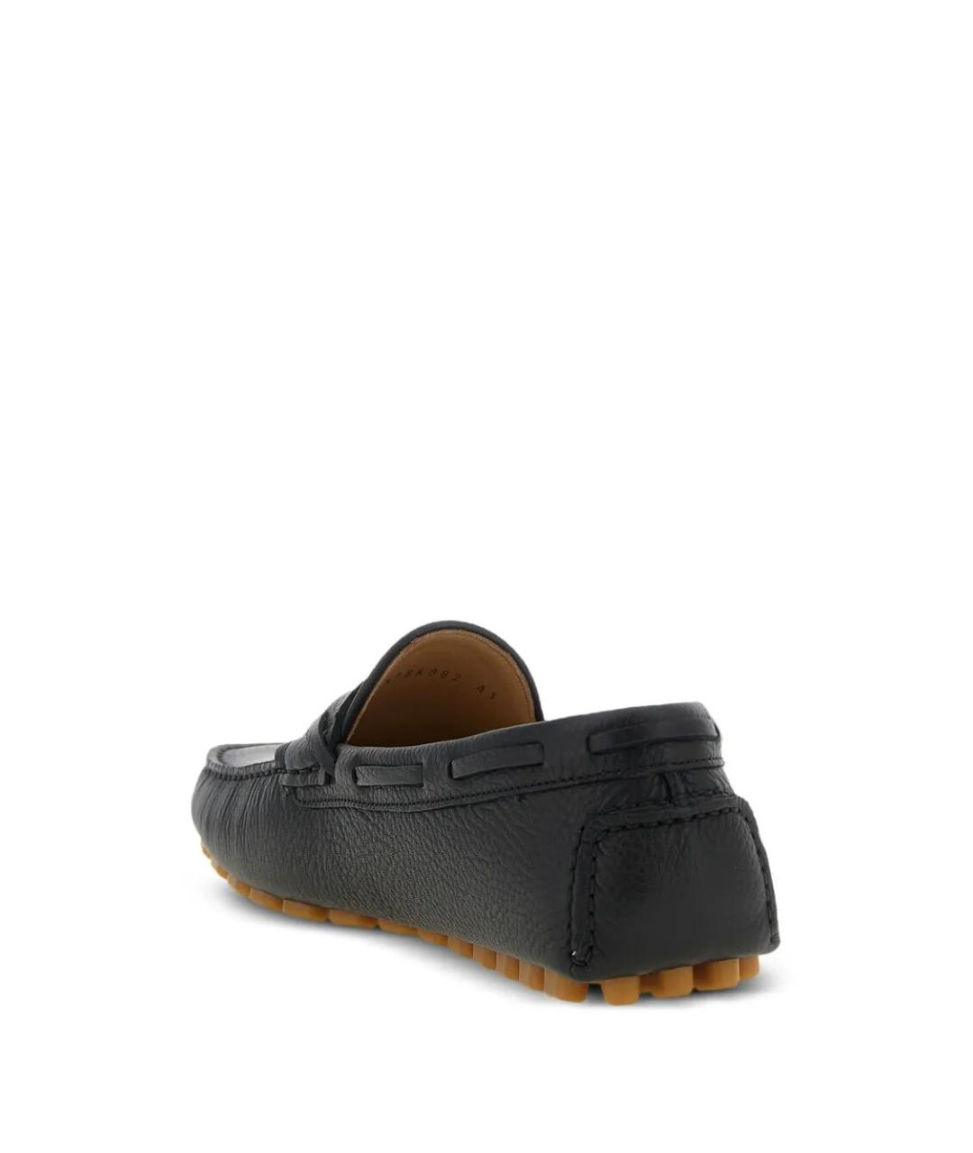 VALENTINO Черные кожаные лоферы, фото 3