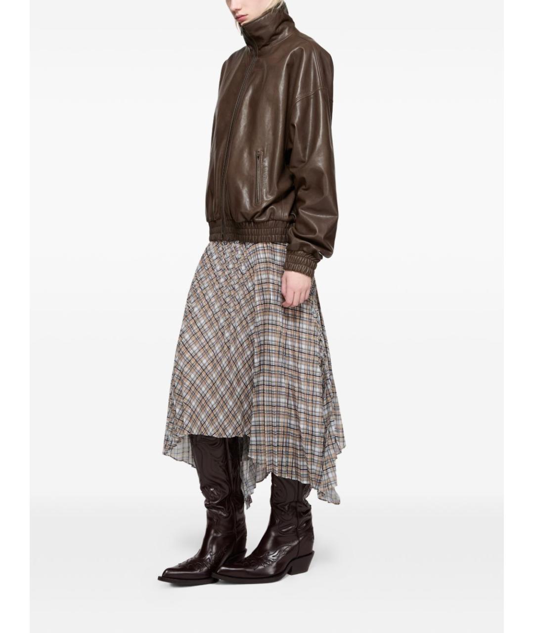 ACNE STUDIOS Коричневая кожаная куртка, фото 3