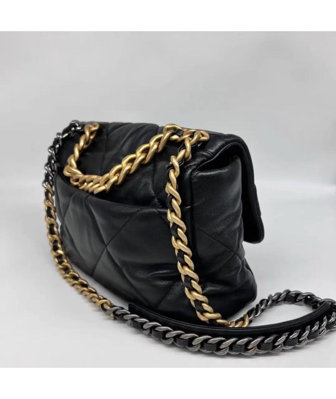 CHANEL Черная кожаная сумка через плечо, фото 7