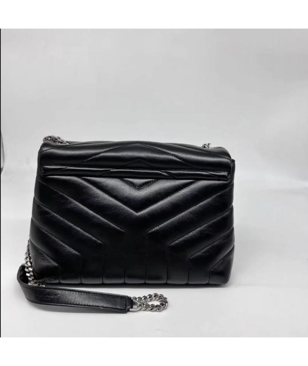 SAINT LAURENT Черная кожаная сумка через плечо, фото 5