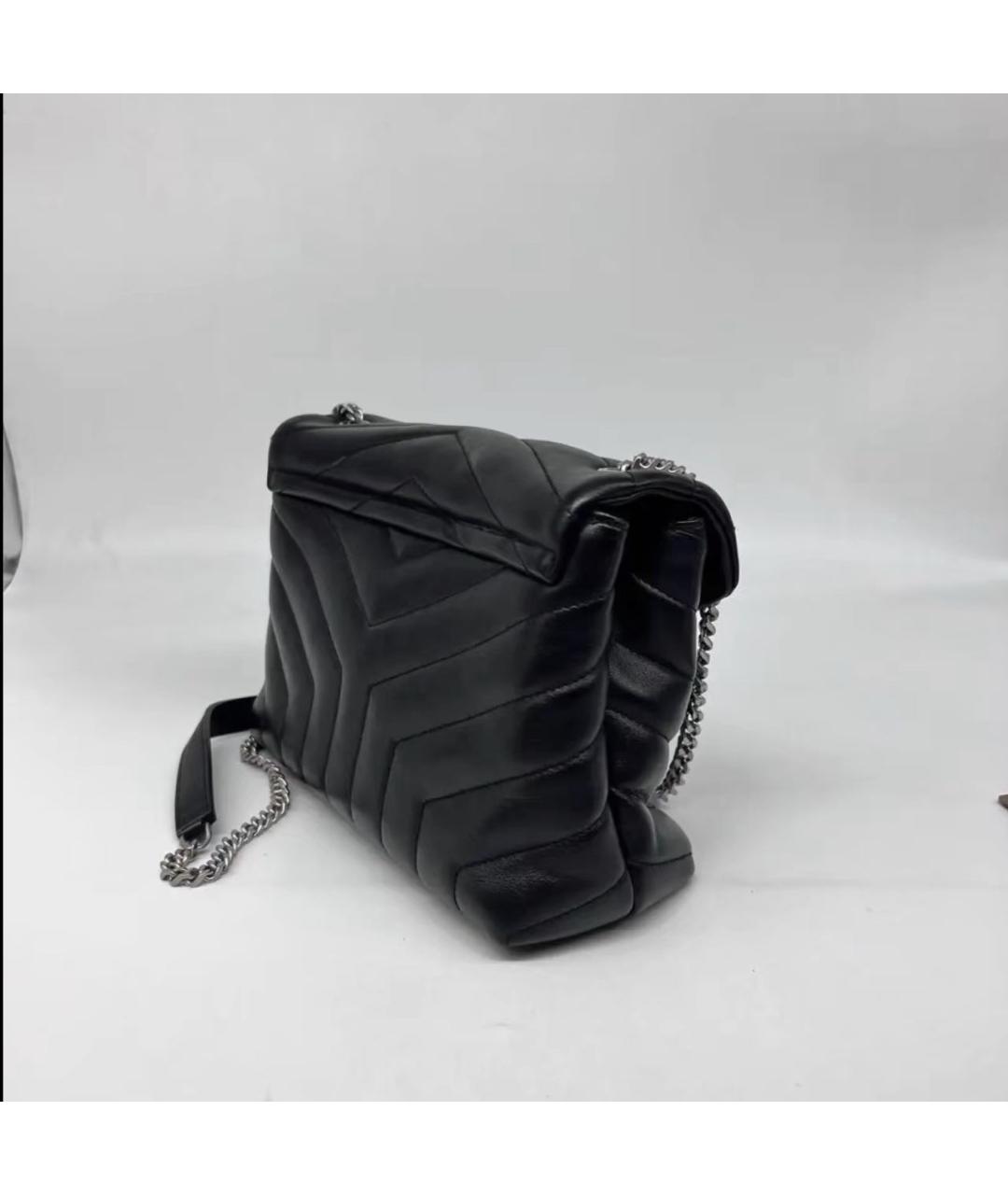 SAINT LAURENT Черная кожаная сумка через плечо, фото 6