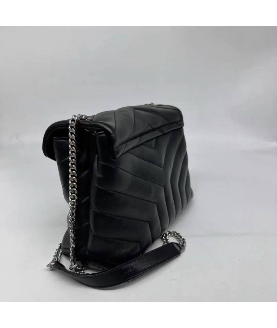 SAINT LAURENT Черная кожаная сумка через плечо, фото 4