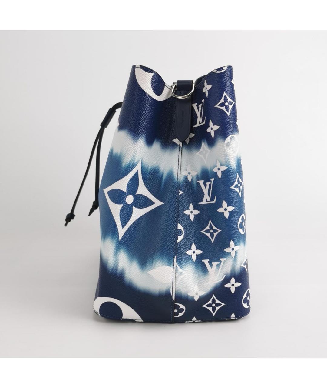 LOUIS VUITTON Синяя кожаная сумка тоут, фото 2