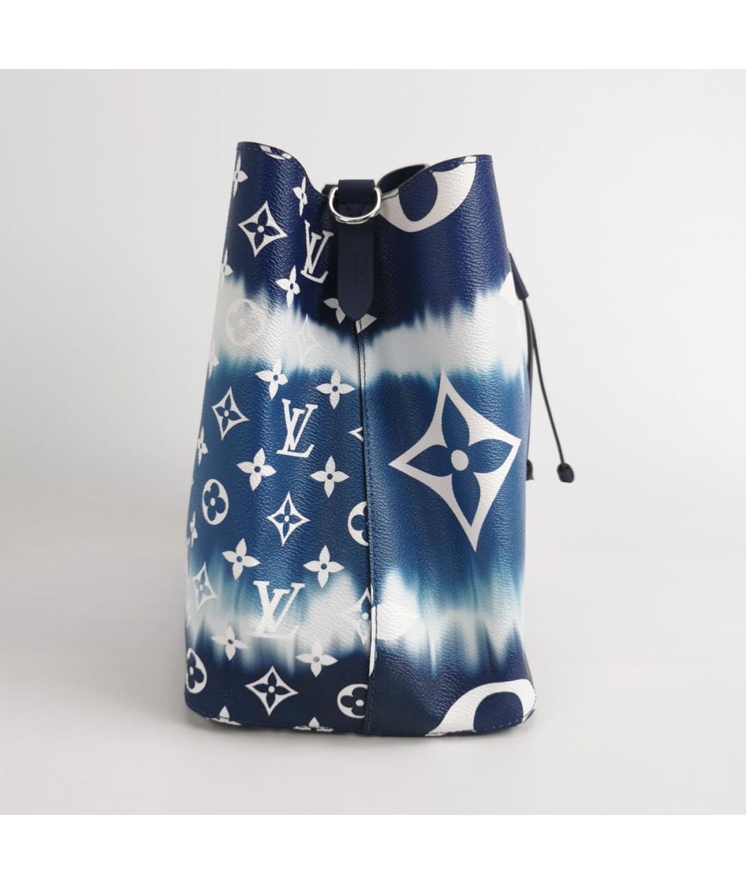 LOUIS VUITTON Синяя кожаная сумка тоут, фото 3