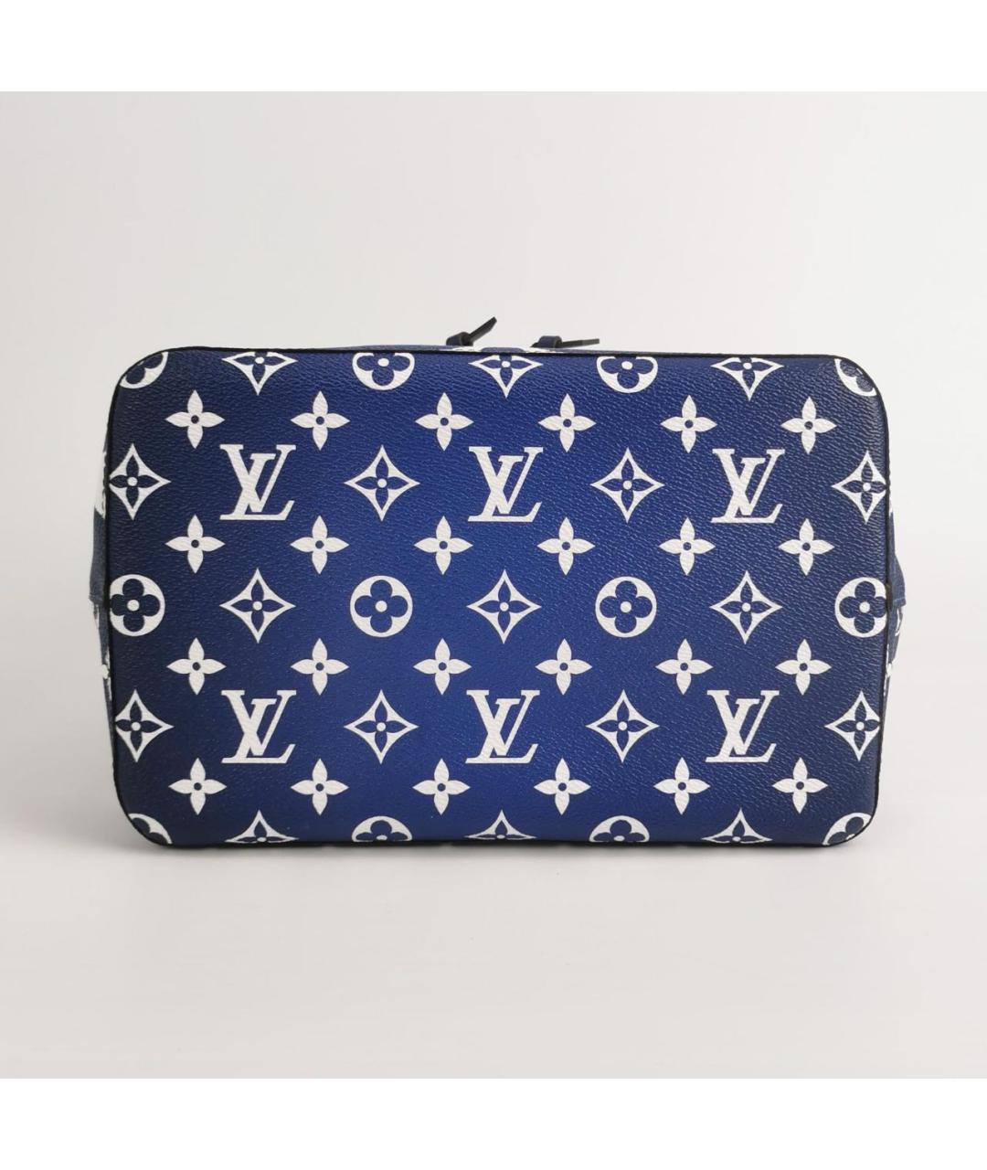 LOUIS VUITTON Синяя кожаная сумка тоут, фото 5