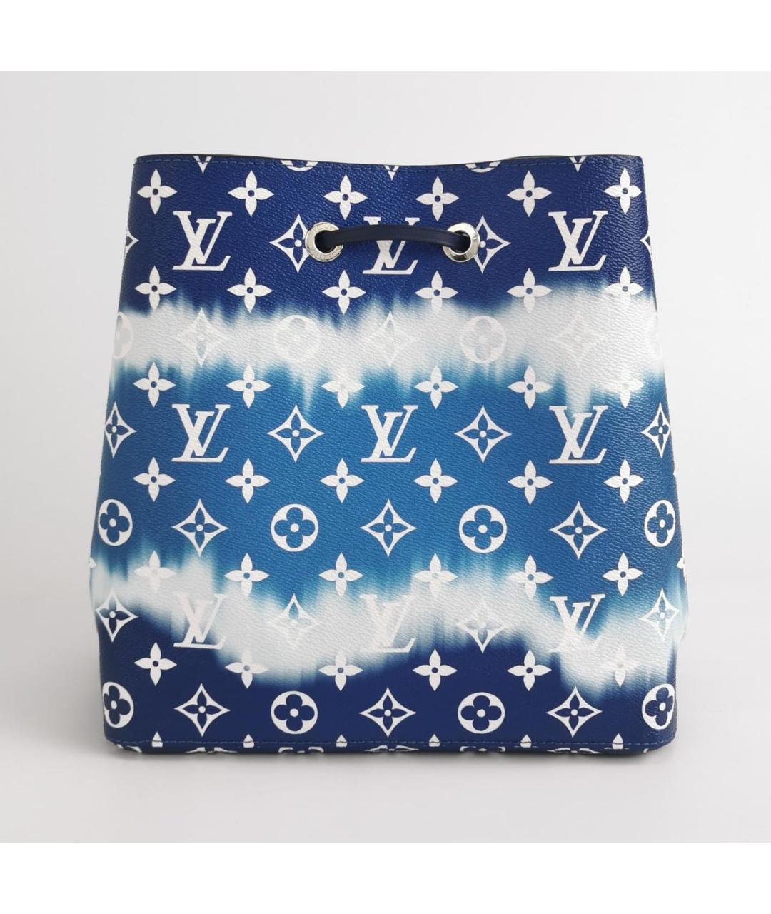 LOUIS VUITTON Синяя кожаная сумка тоут, фото 4