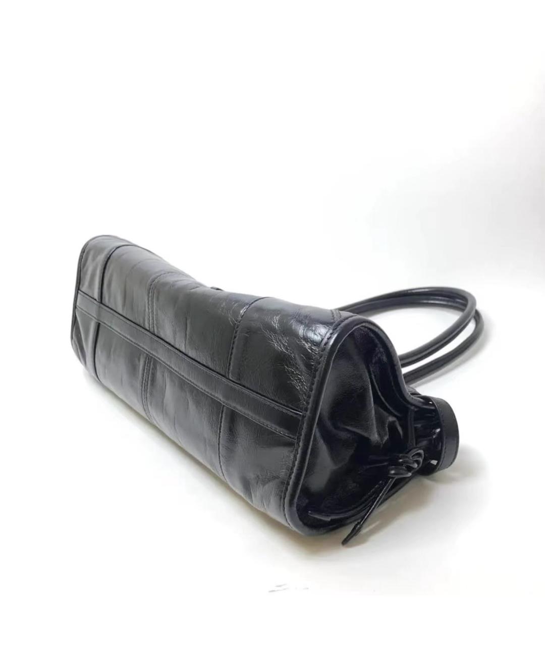 PRADA Черная кожаная сумка с короткими ручками, фото 7