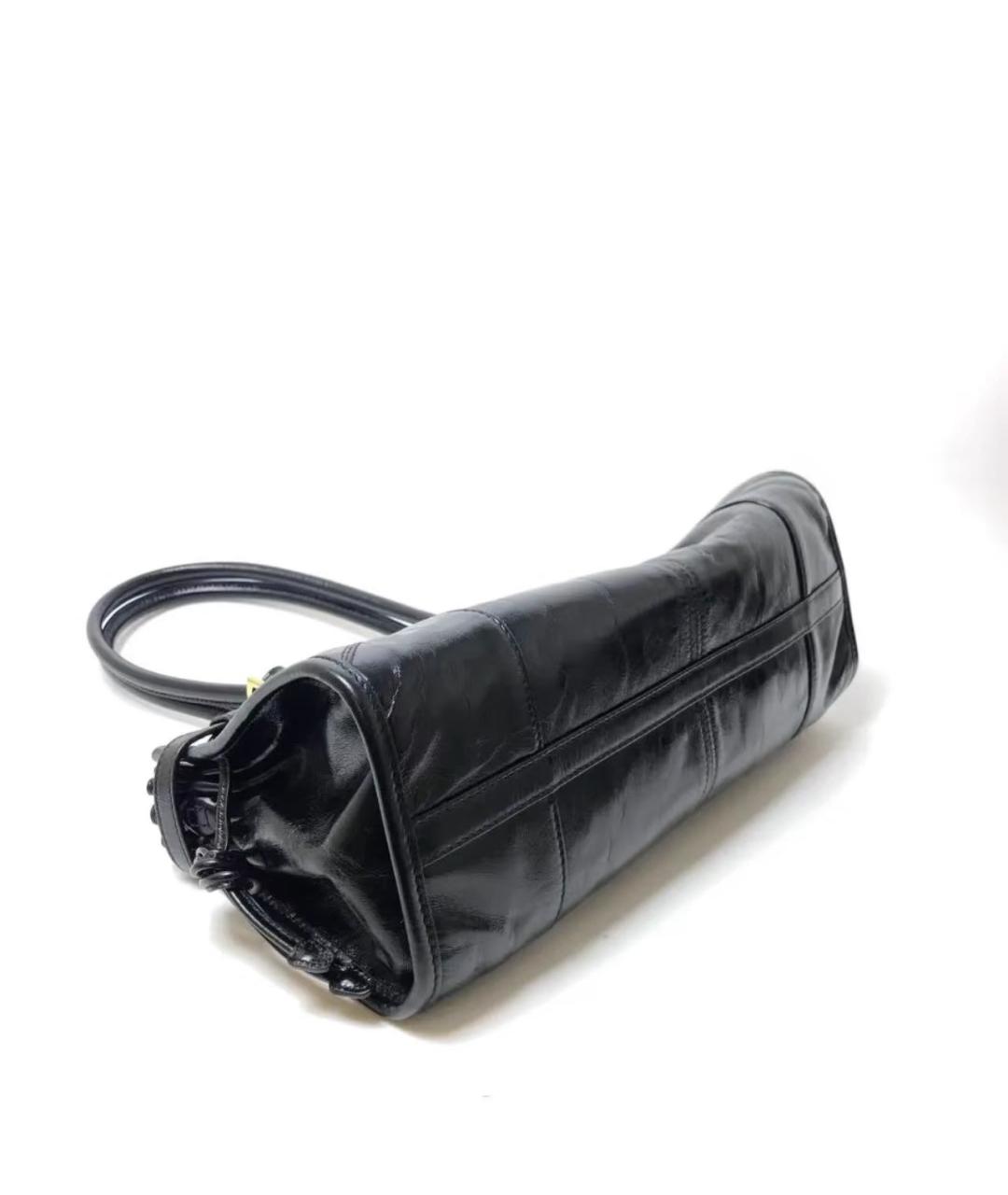 PRADA Черная кожаная сумка с короткими ручками, фото 5