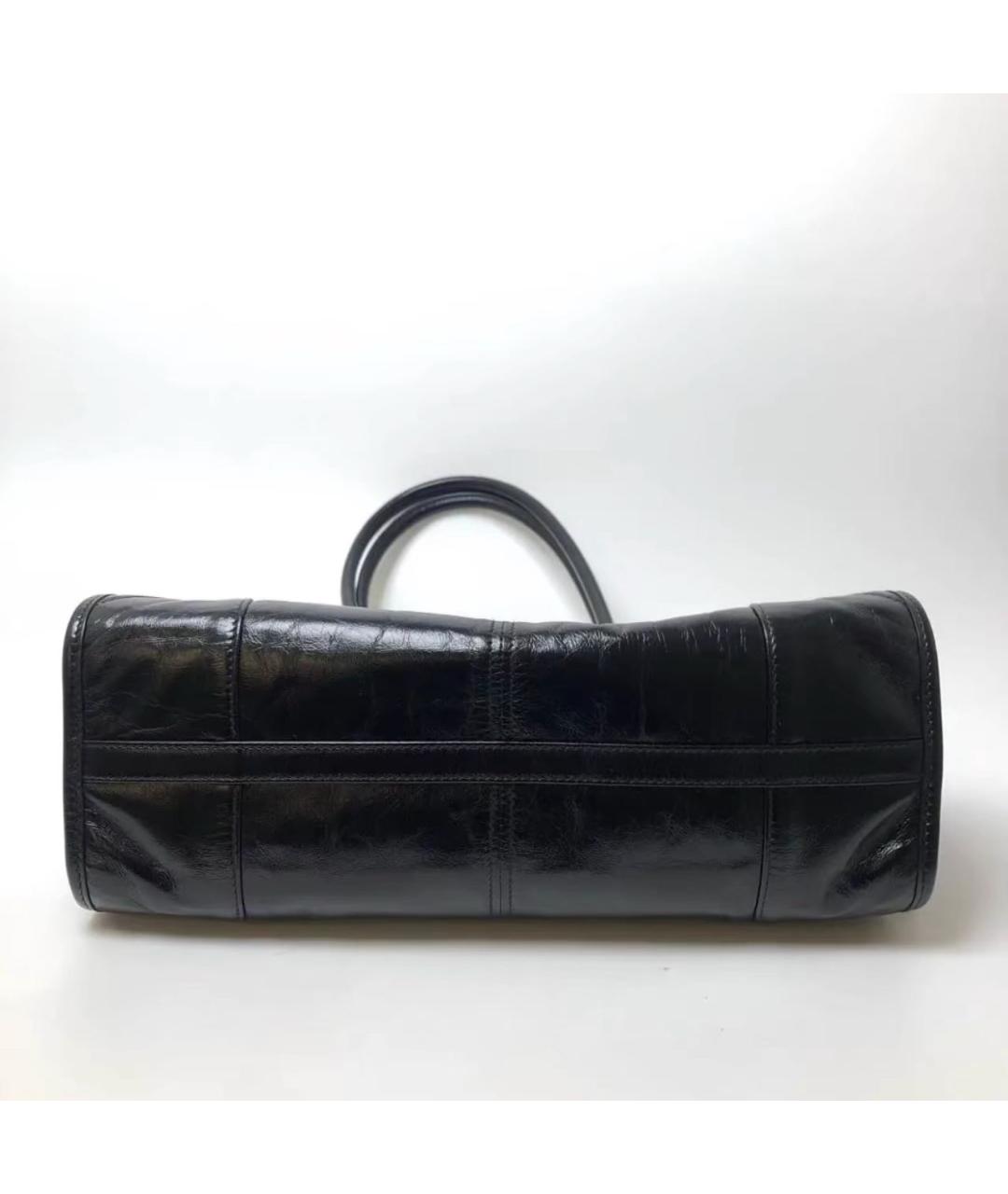 PRADA Черная кожаная сумка с короткими ручками, фото 6