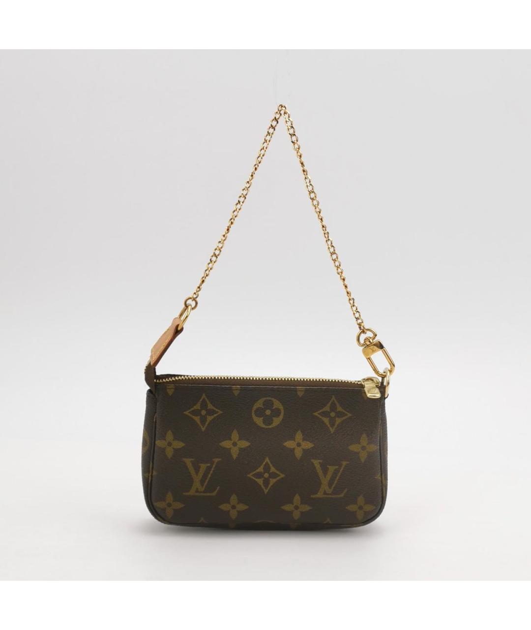 LOUIS VUITTON Коричневая кожаная сумка через плечо, фото 4