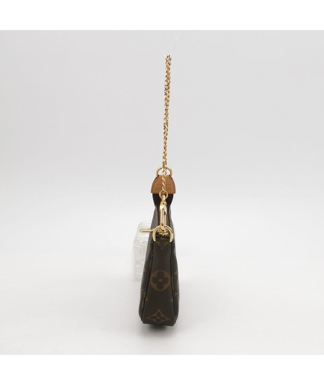 LOUIS VUITTON Коричневая кожаная сумка через плечо, фото 3