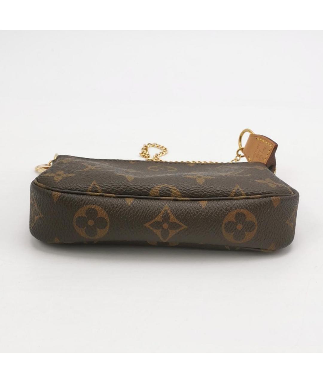 LOUIS VUITTON Коричневая кожаная сумка через плечо, фото 5