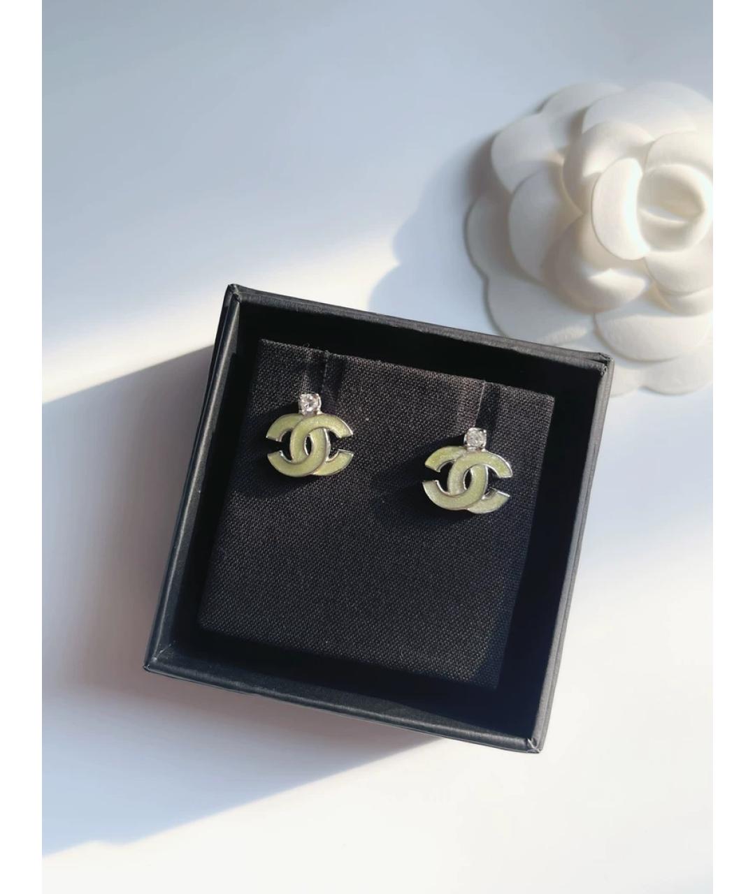 CHANEL Серебряные металлические серьги, фото 4