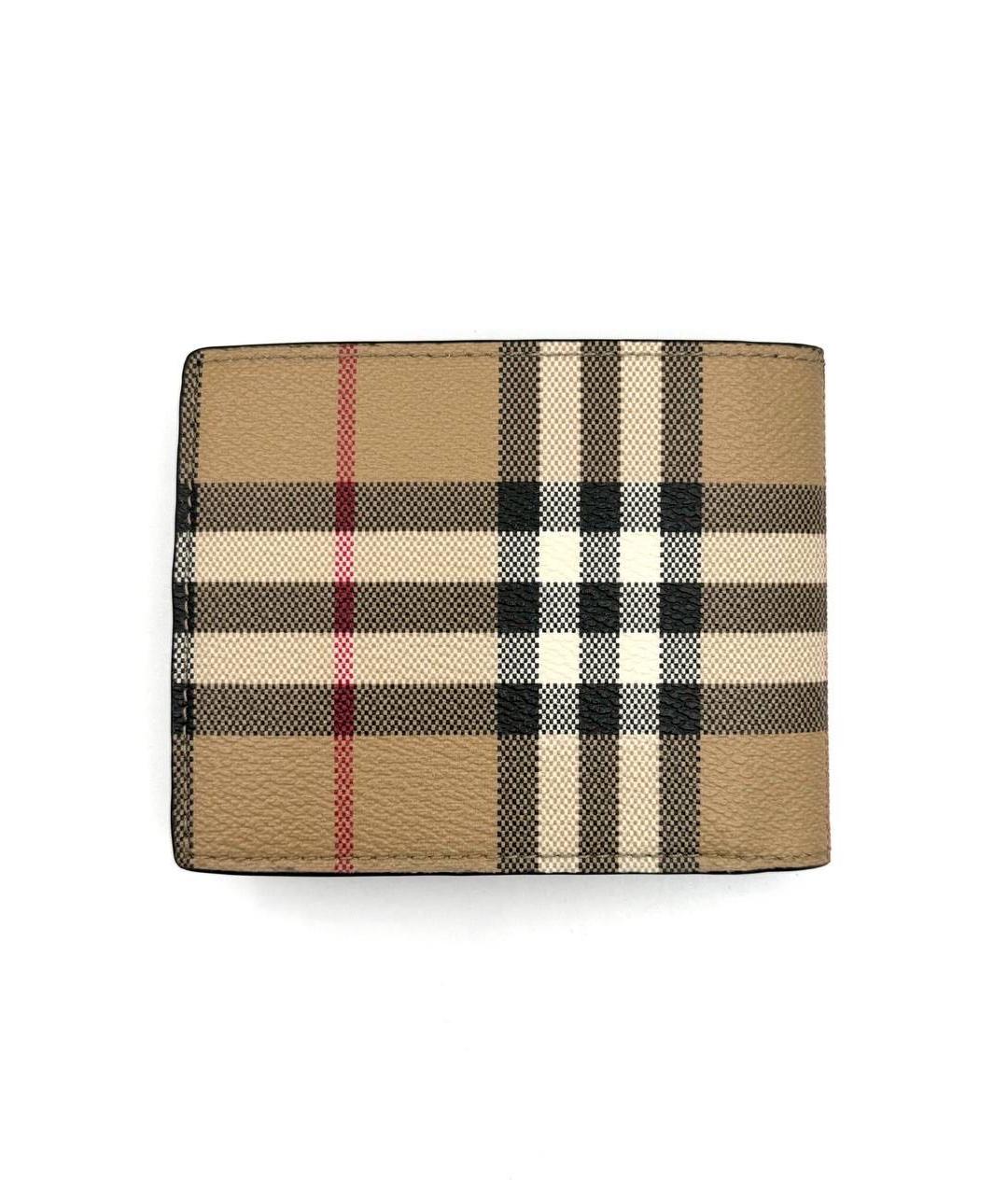 BURBERRY Бежевый кожаный кошелек, фото 4