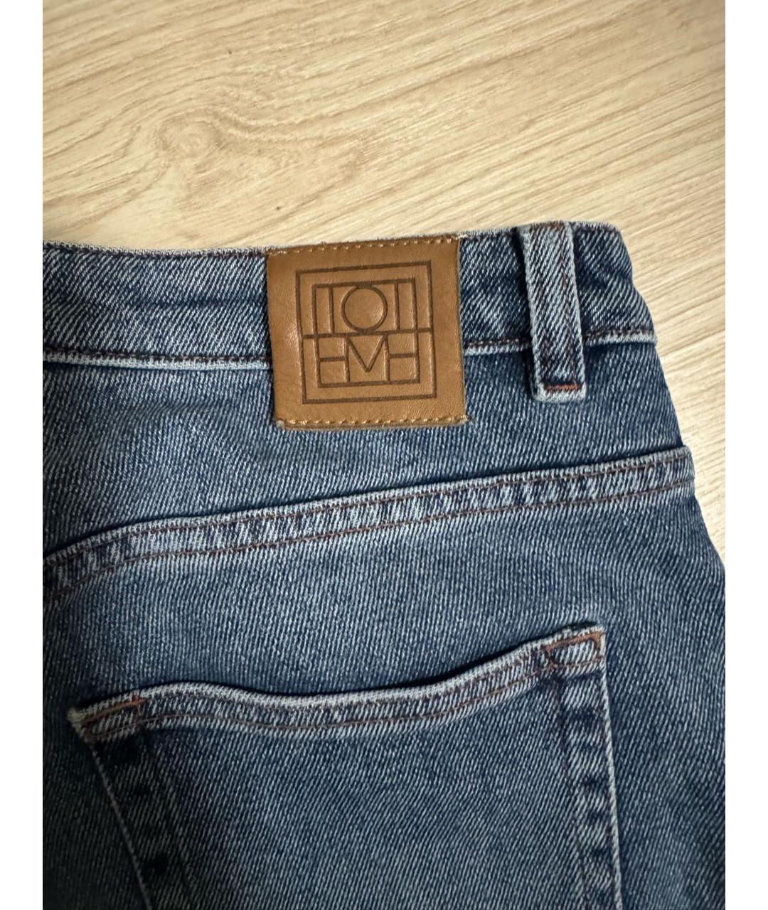 TOTEME Синие хлопко-эластановые прямые джинсы, фото 4