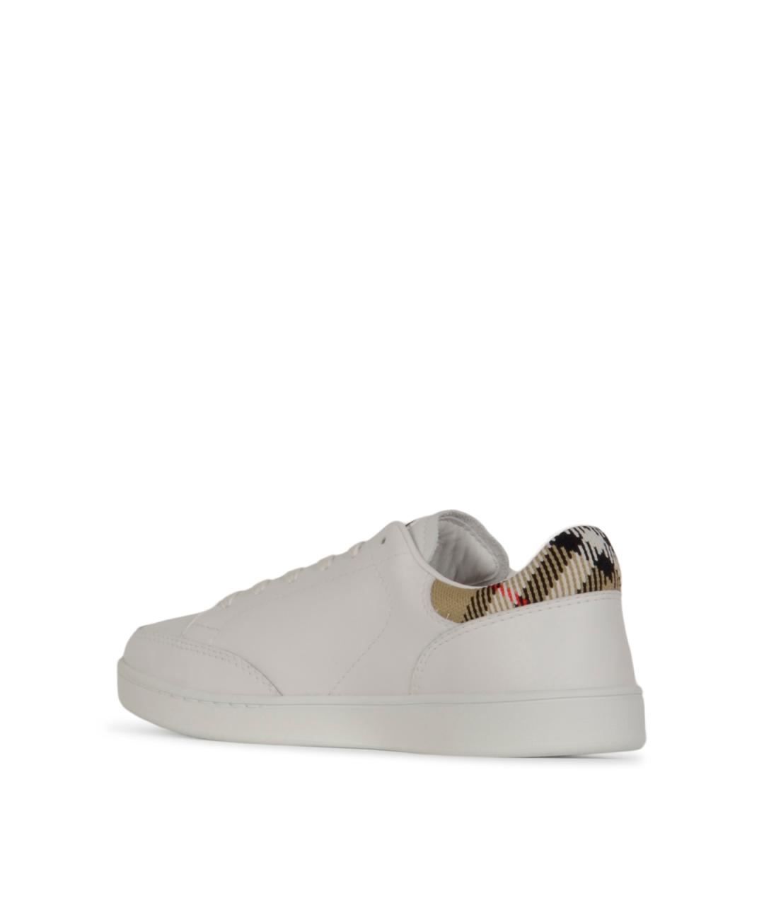 BURBERRY Белые кожаные кроссовки, фото 3