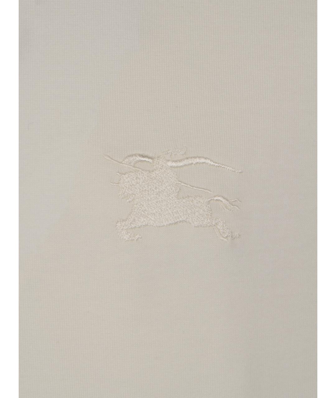 BURBERRY Белая хлопковая футболка, фото 3