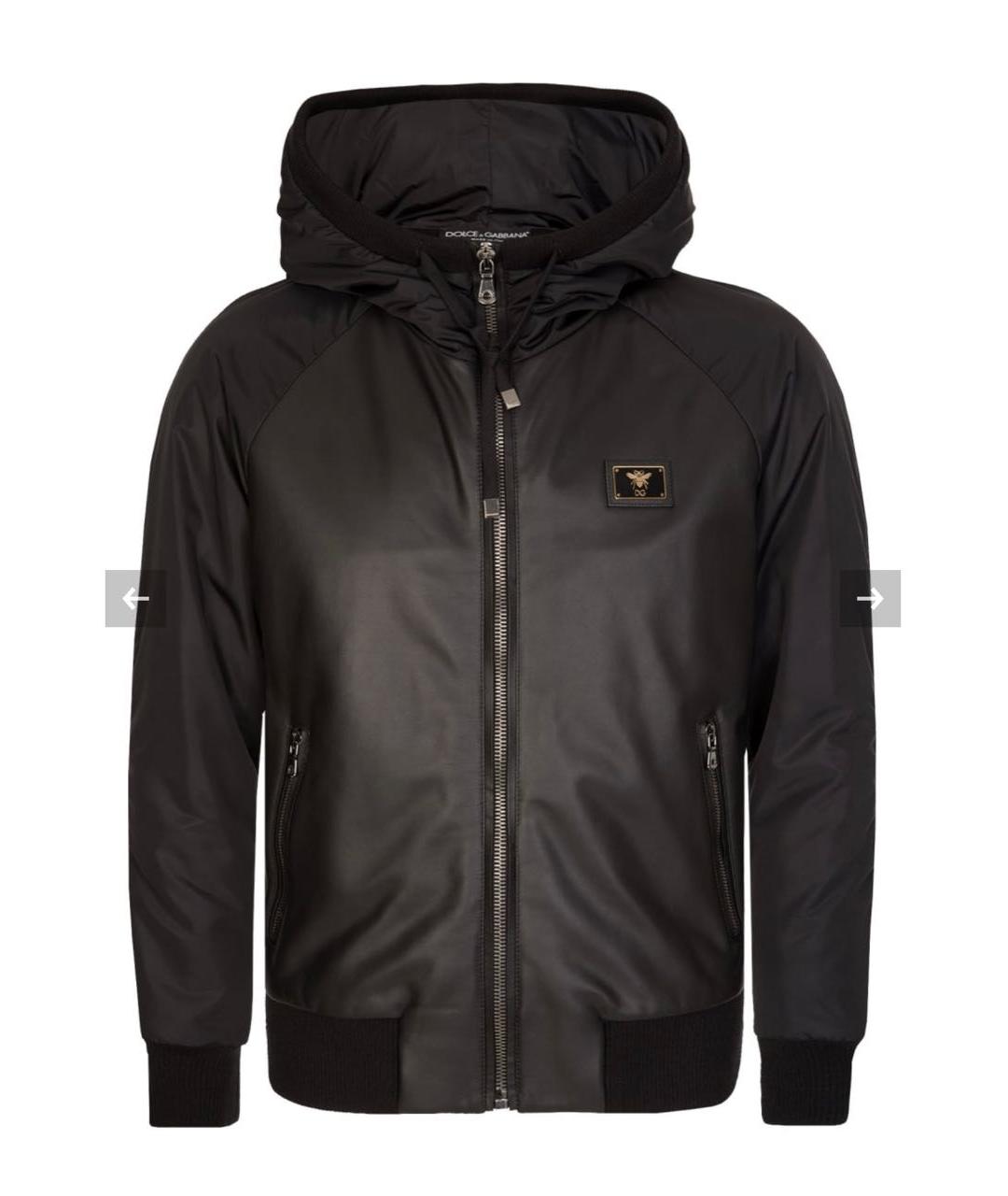 DOLCE&GABBANA Черная кожаная куртка, фото 6