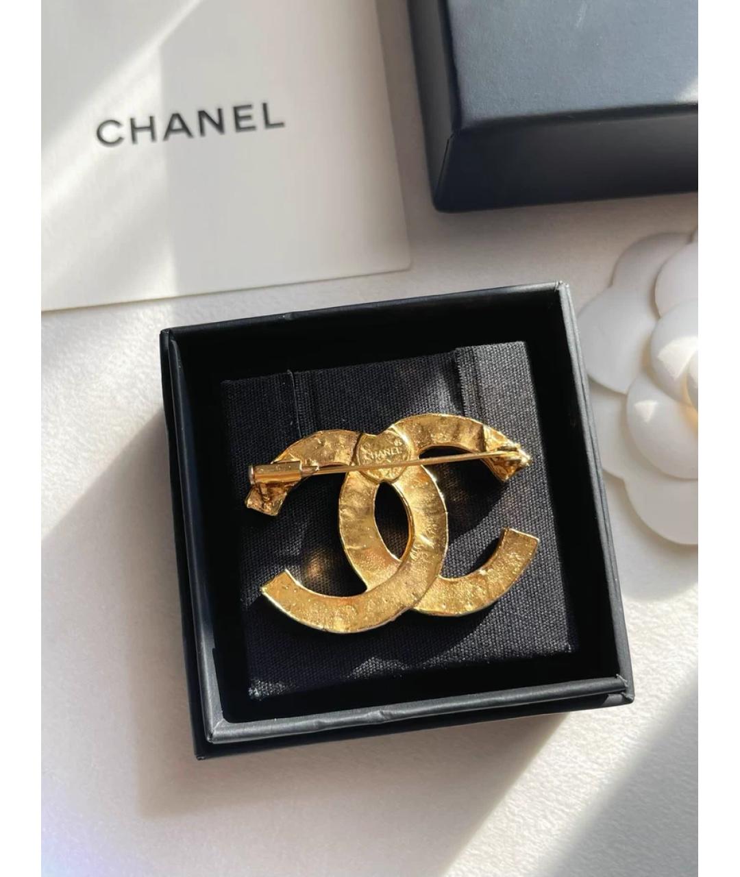 CHANEL Золотая позолоченная булавка / брошь, фото 3