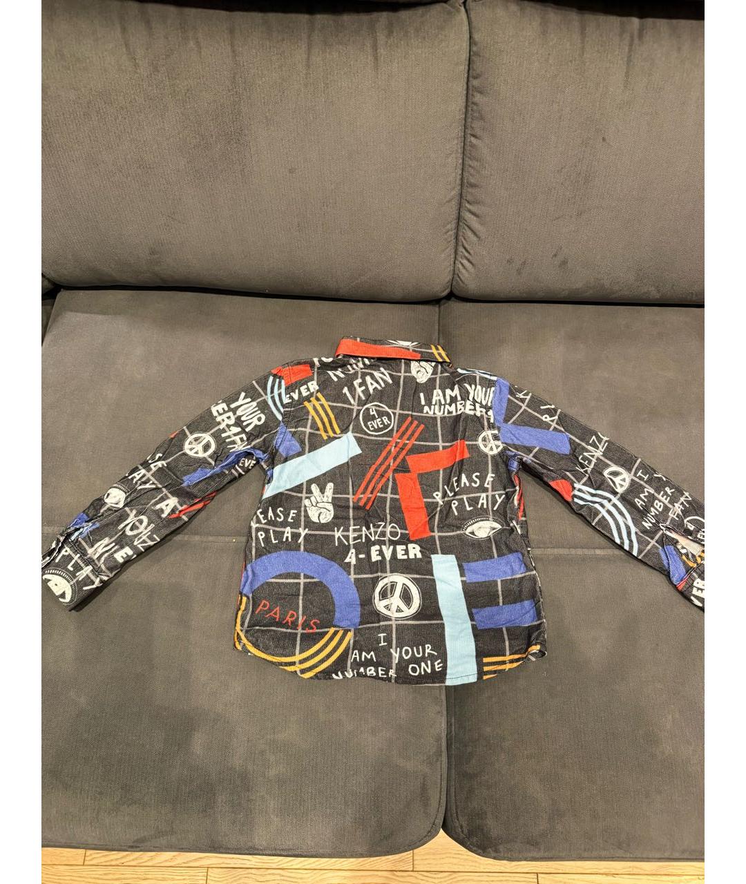 KENZO Мульти хлопковая детская рубашка, фото 2