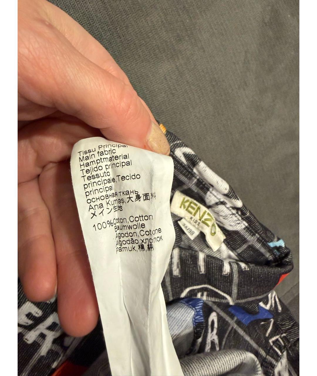 KENZO Мульти хлопковая детская рубашка, фото 4