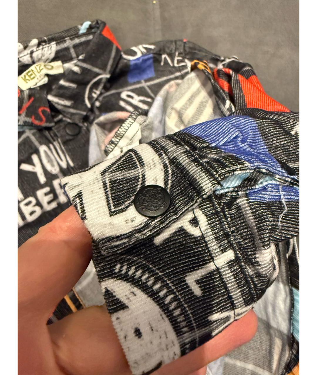 KENZO Мульти хлопковая детская рубашка, фото 6