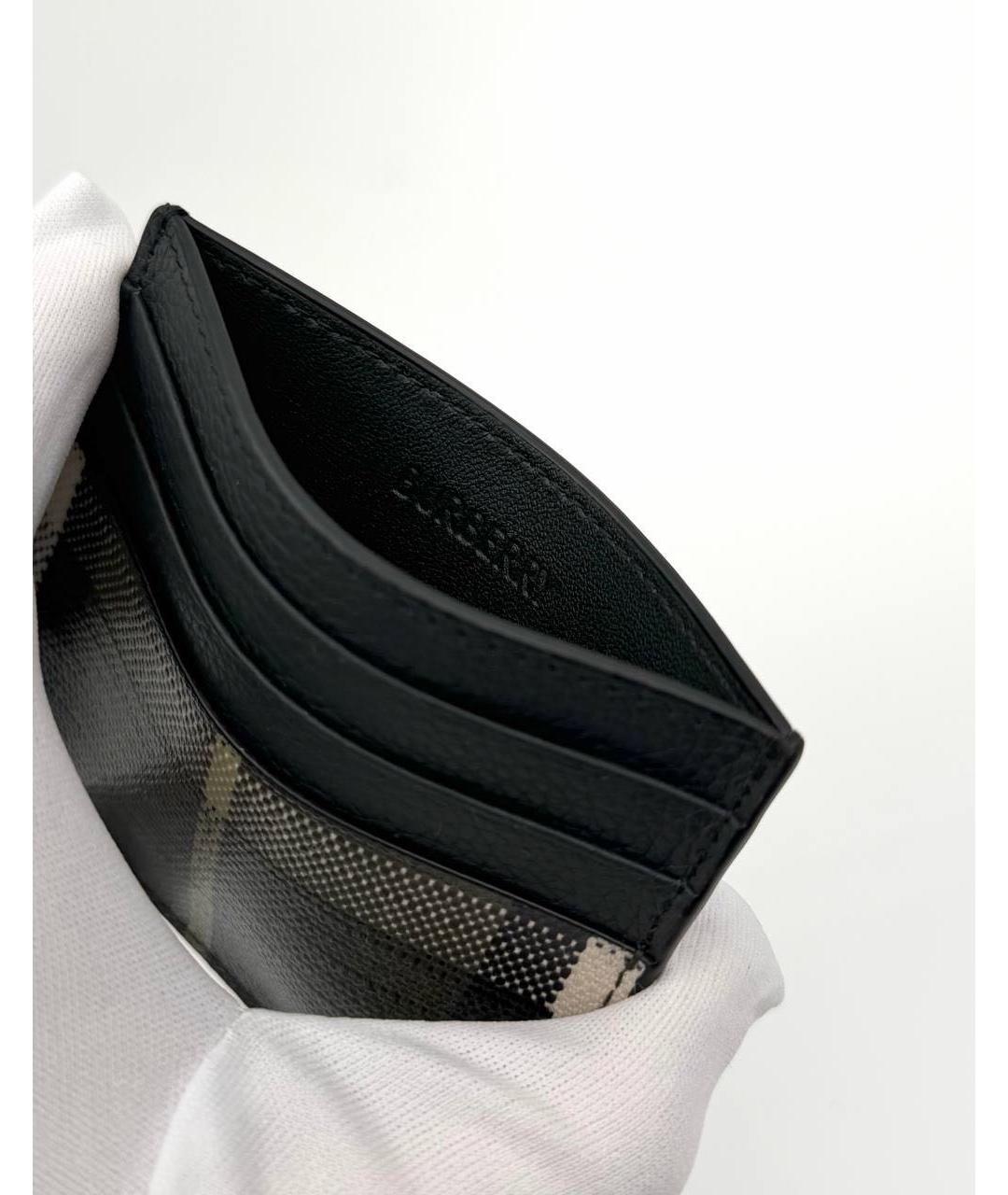 BURBERRY Черный кожаный кардхолдер, фото 6