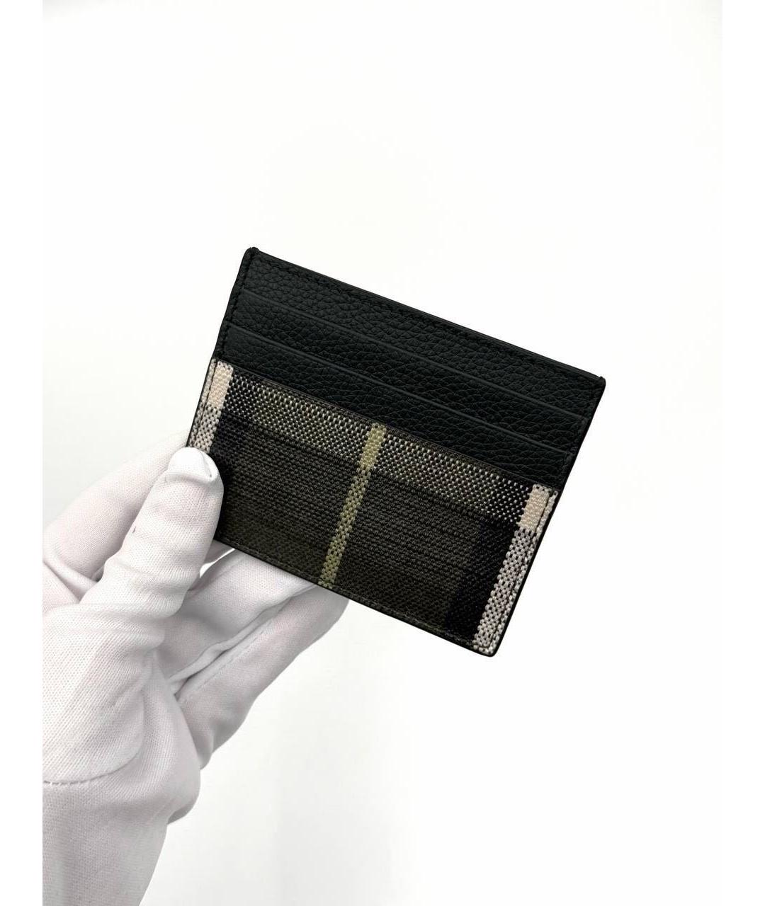 BURBERRY Черный кожаный кардхолдер, фото 5