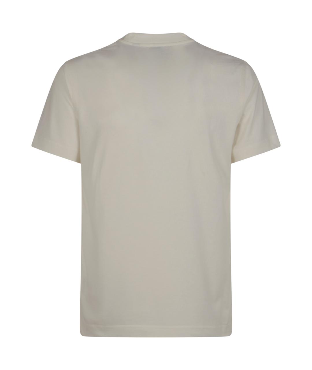 BURBERRY Белая хлопковая футболка, фото 2