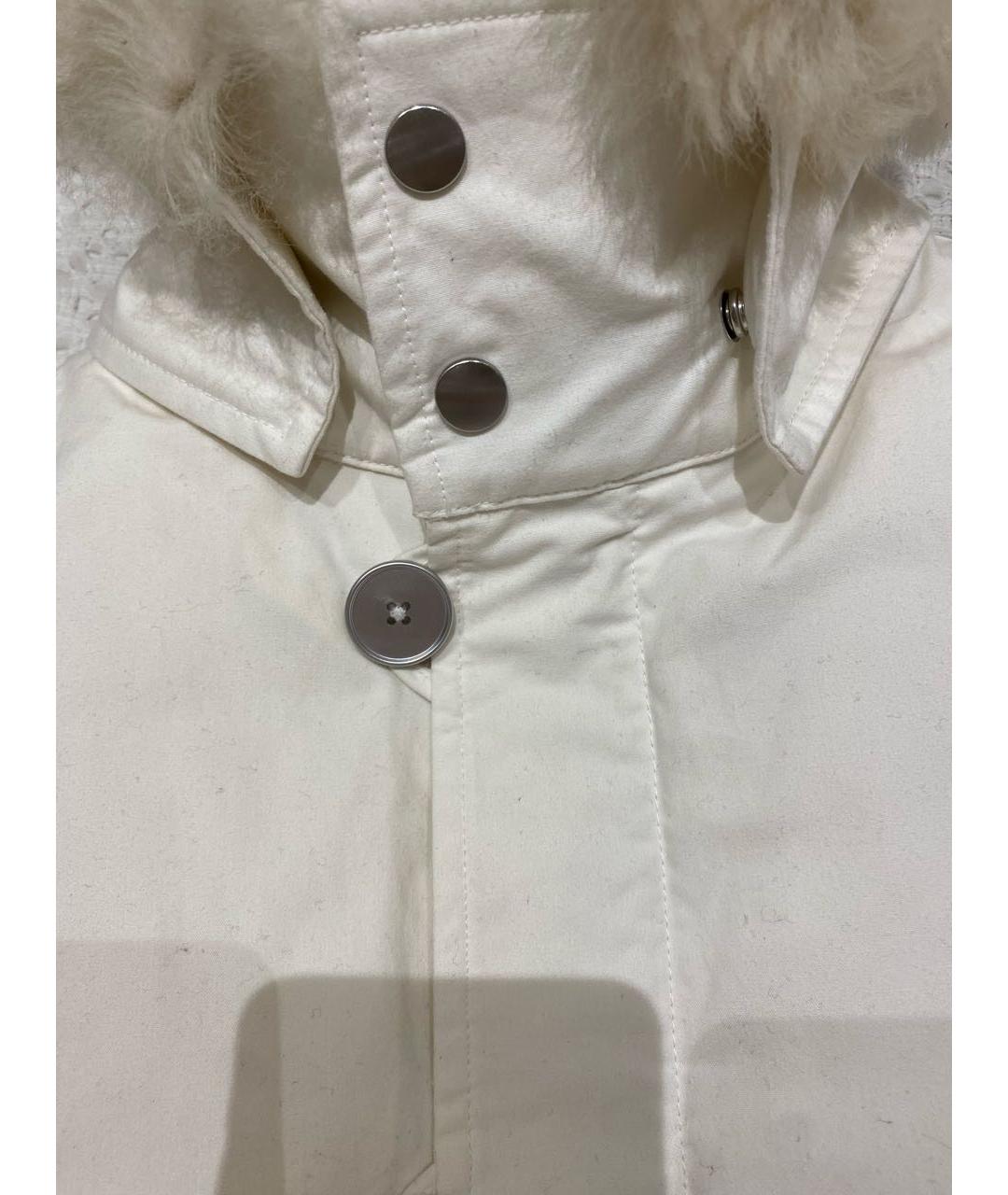 JIL SANDER Белая хлопковая парка, фото 4